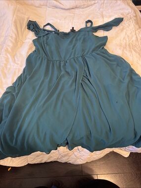 Torrid Teal Blue Elastic-Waist Dress